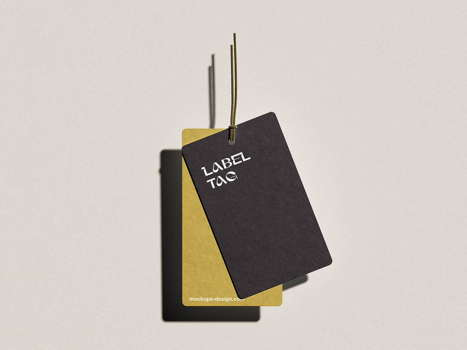 Free Premium Clothing Label Tag Mockup PSD Template