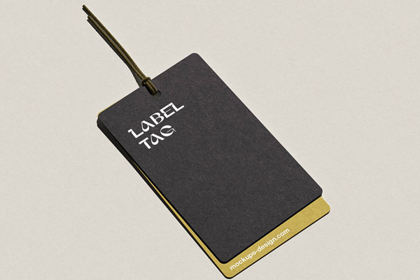 Free Premium Clothing Label Tag Mockup PSD Template