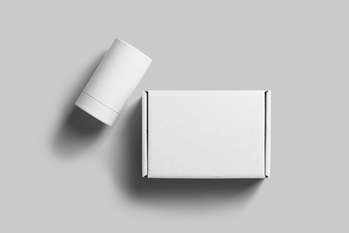 Free Rectangle and Tube Boxes Mockup PSD Template