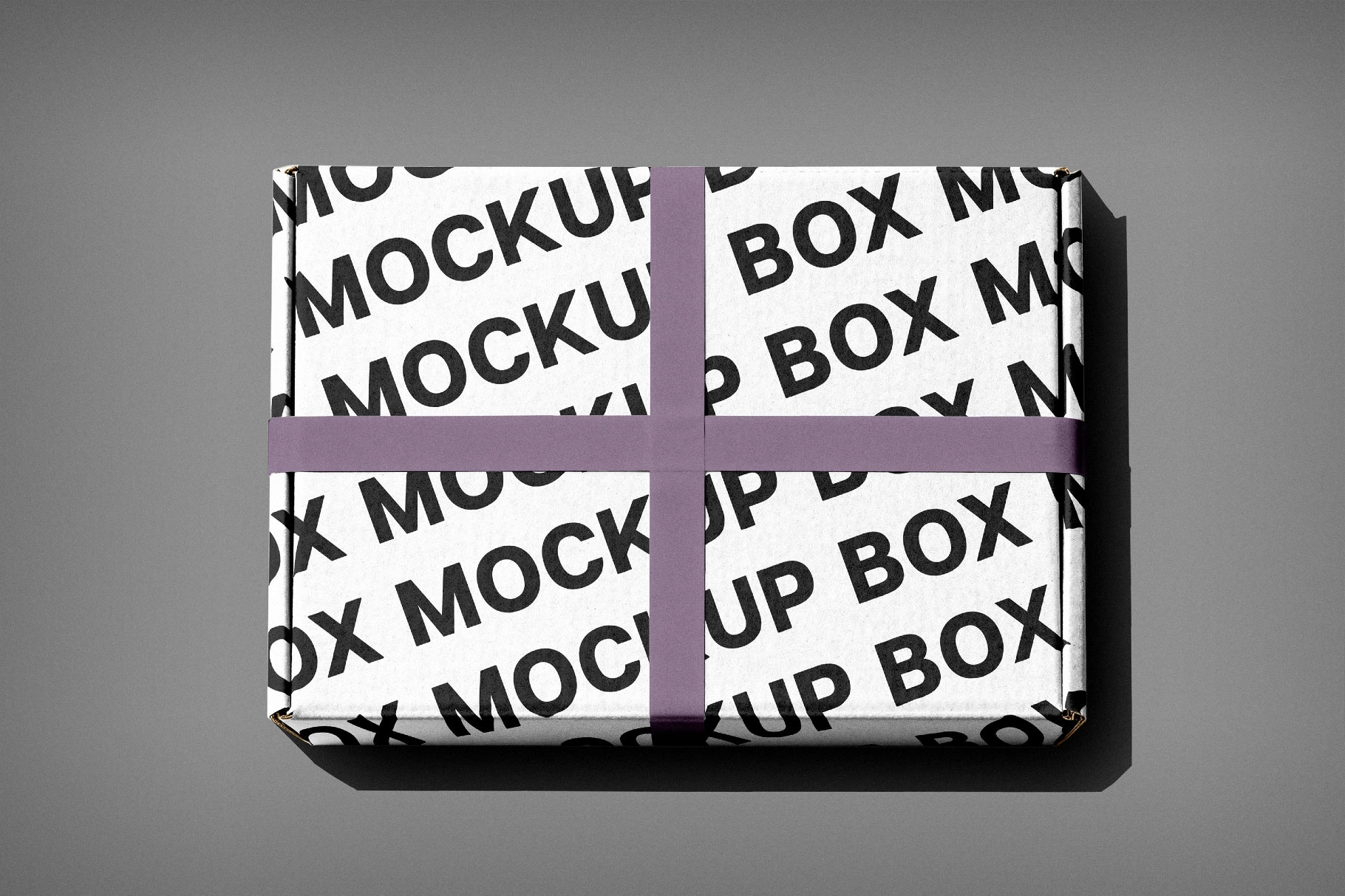 Free Ribbon Tied Box Mockup PSD Template