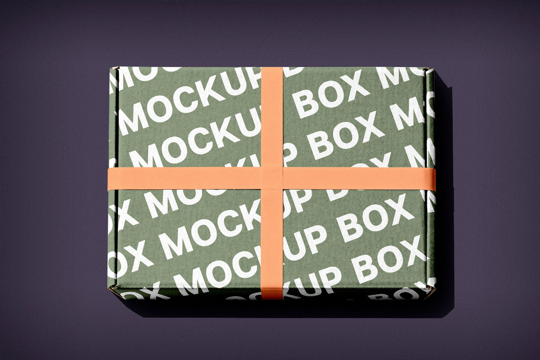 Free Ribbon Tied Box Mockup PSD Template