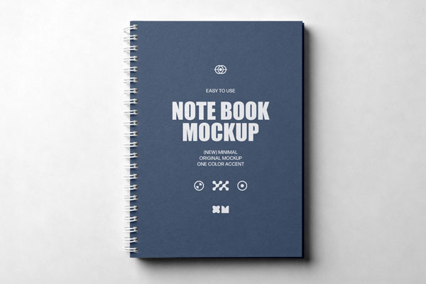 Free Ring Bound Notebook Mockup PSD Template