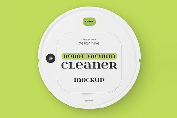 Free Robot Vacuum Cleaner Mockups PSD Template
