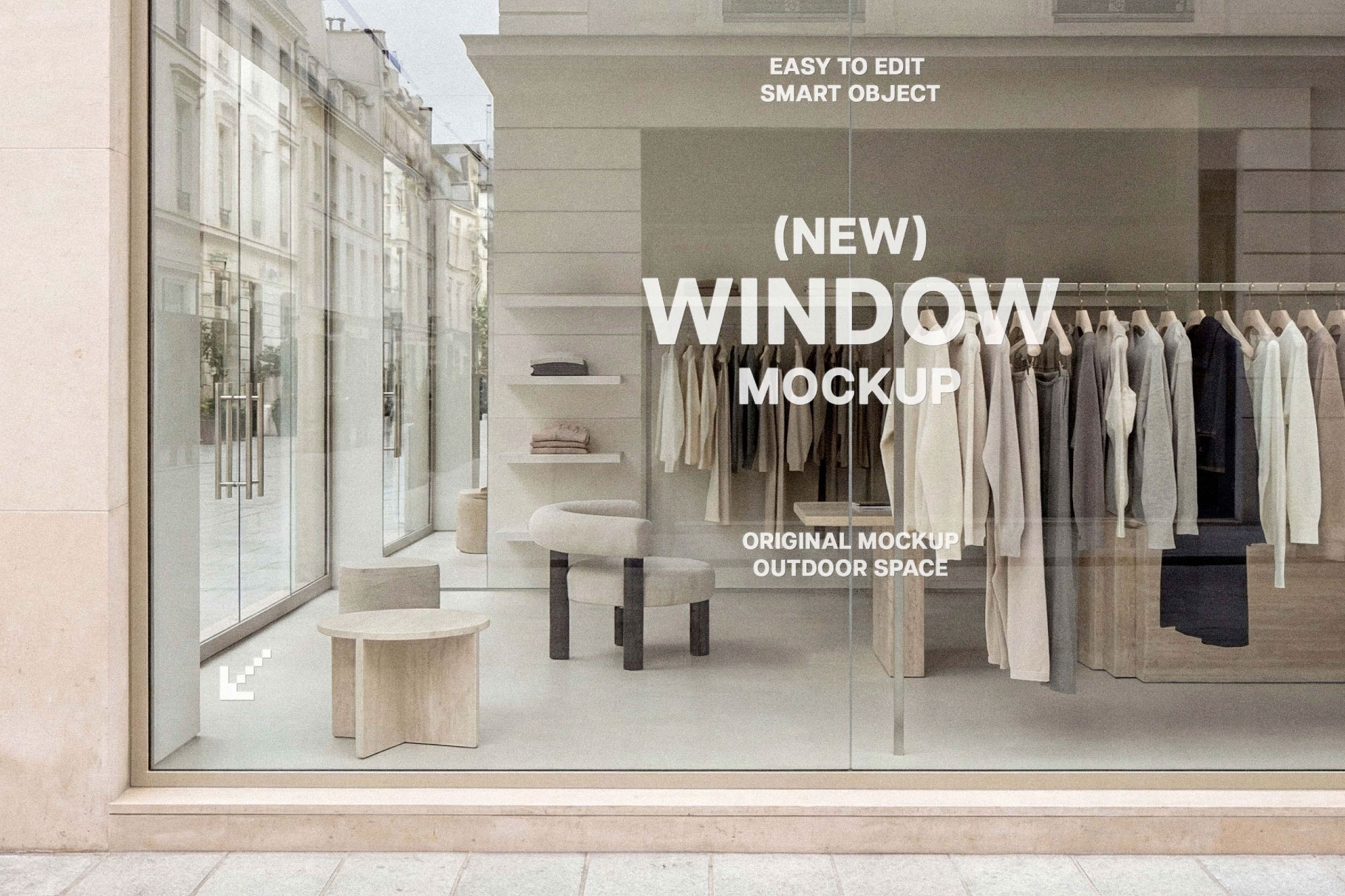 Free Shopfront Window Sticker Mockup PSD Template