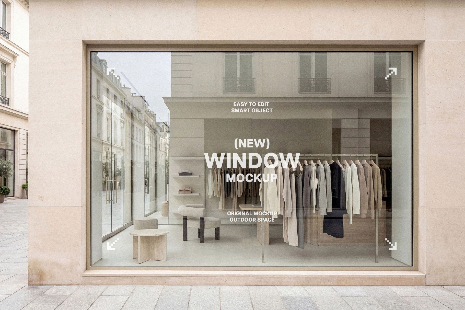 Free Shopfront Window Sticker Mockup PSD Template