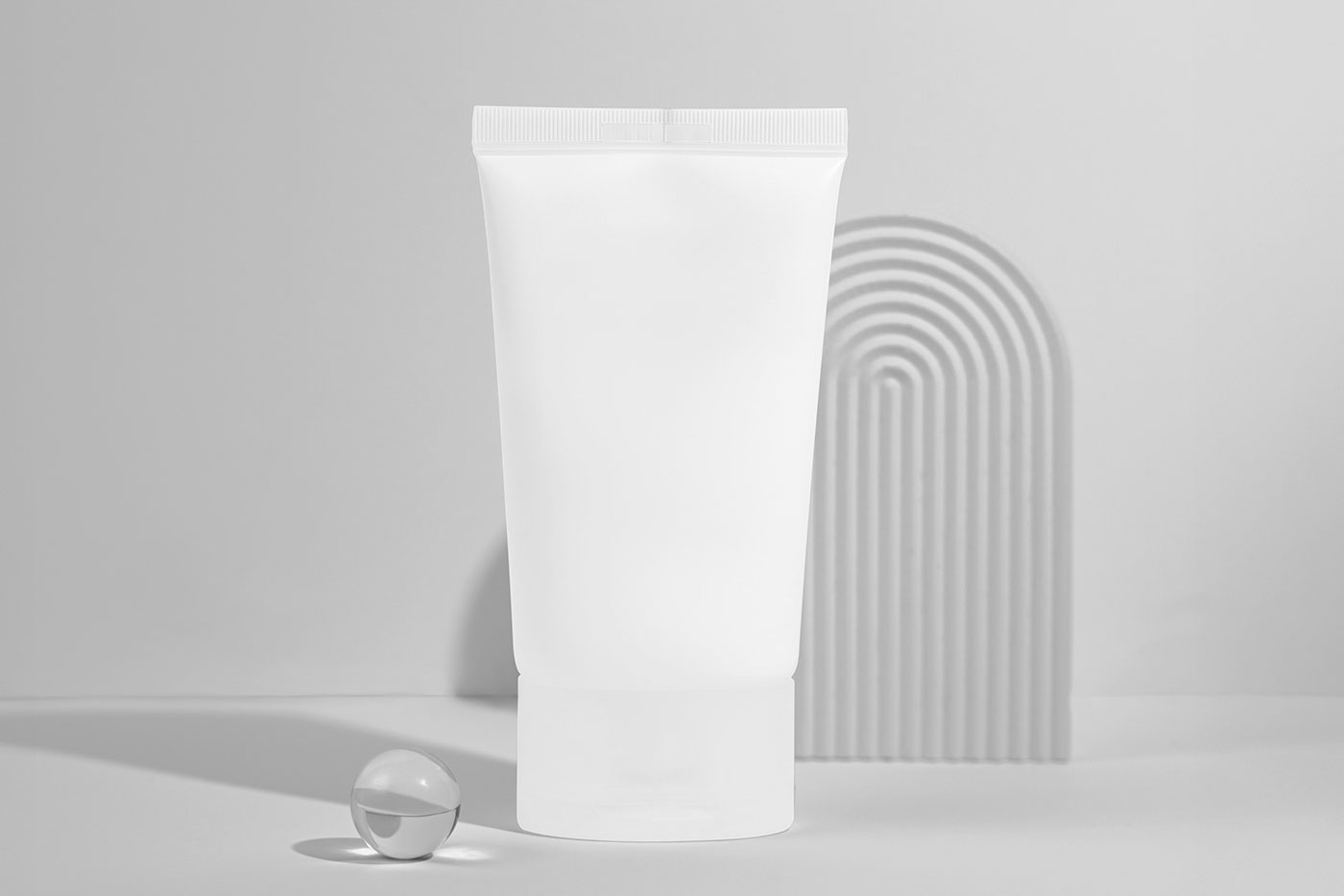 Free Short Cosmetic Tube Mockup PSD Template