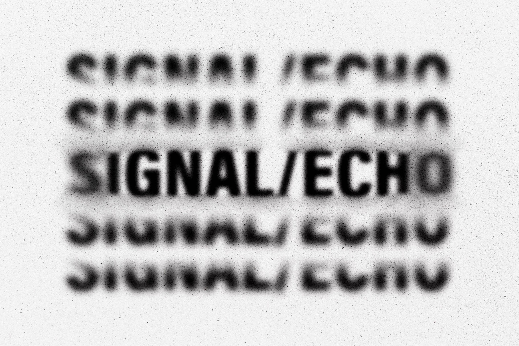 Free Signal Echo Text Effect / Logo Mockup PSD Template