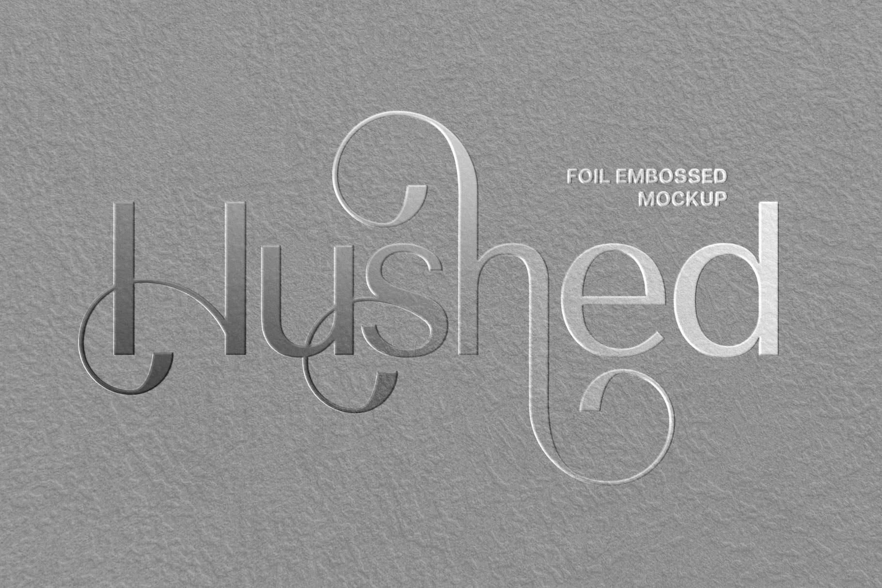 Free Silver Foil Mockup PSD Template