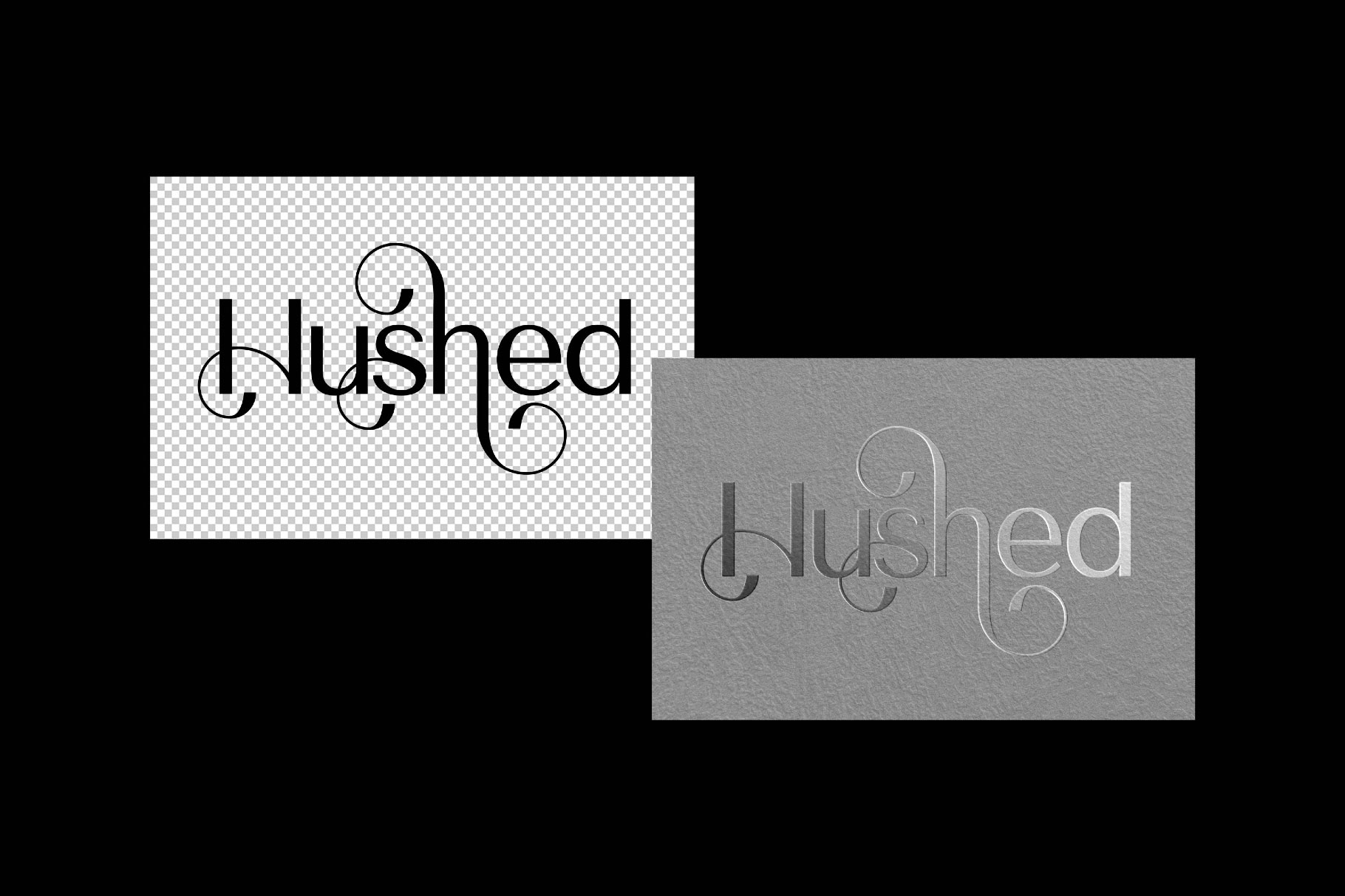 Free Silver Foil Mockup PSD Template