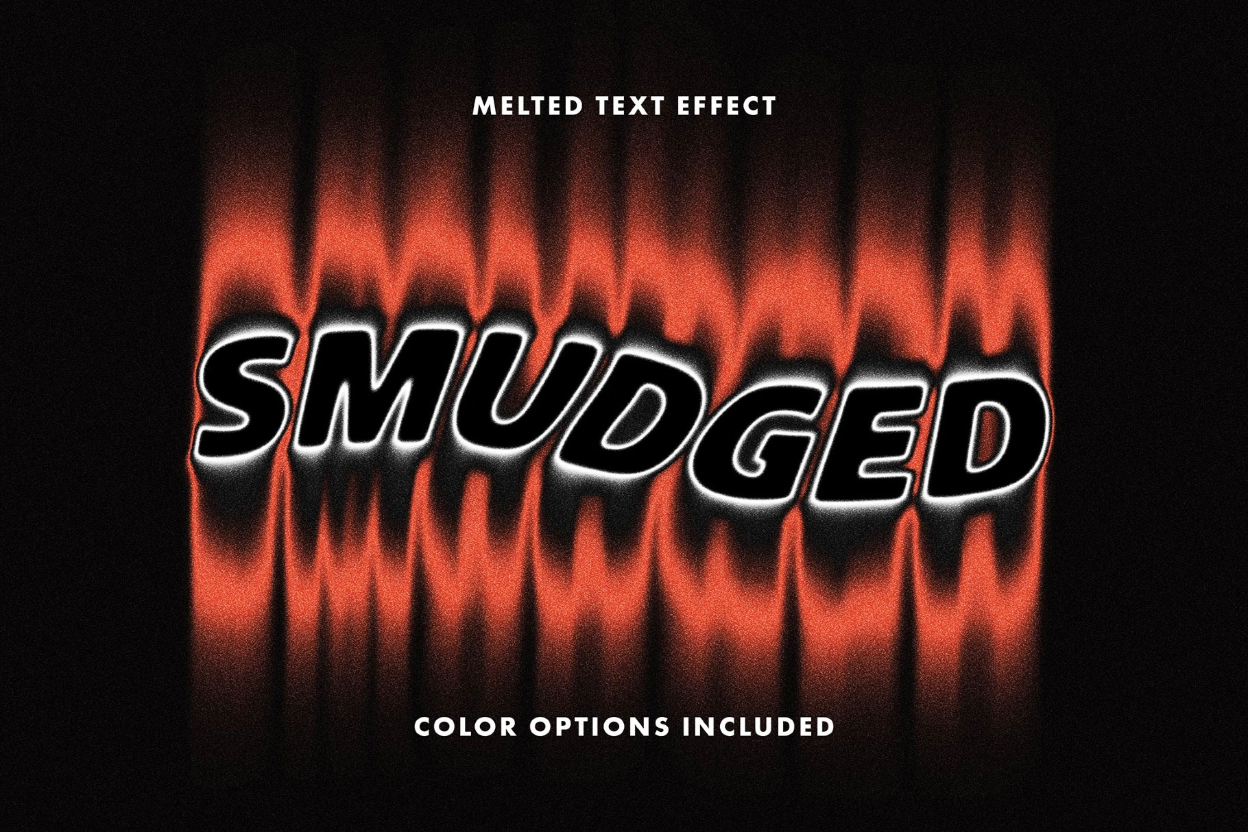 Free Smudged Melting Text Effect / Logo Mockup PSD Template