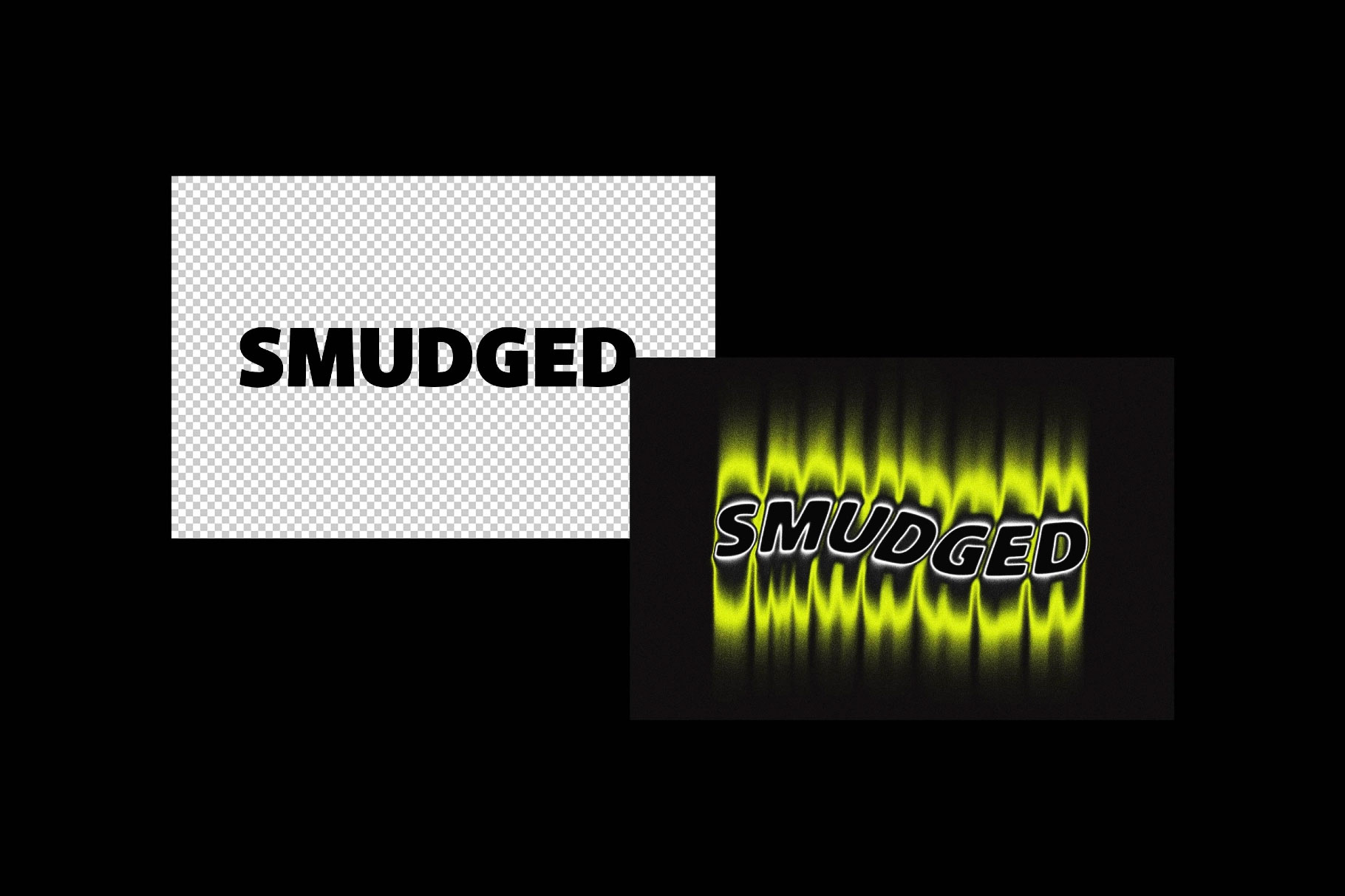 Free Smudged Melting Text Effect / Logo Mockup PSD Template