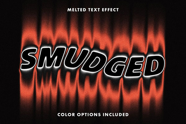 Free Smudged Melting Text Effect / Logo Mockup PSD Template