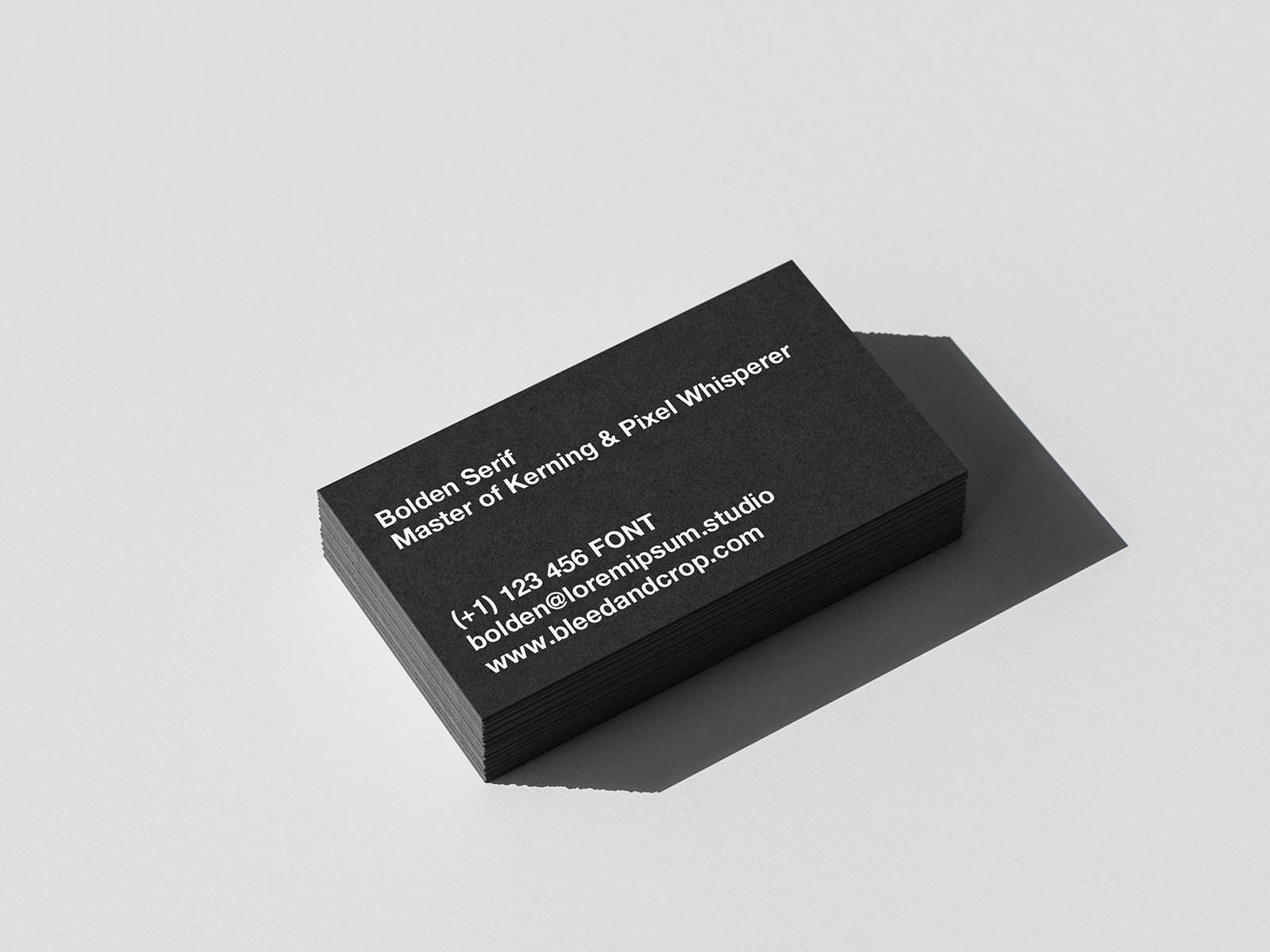 Free Stacked Black Business Card Mockup PSD template