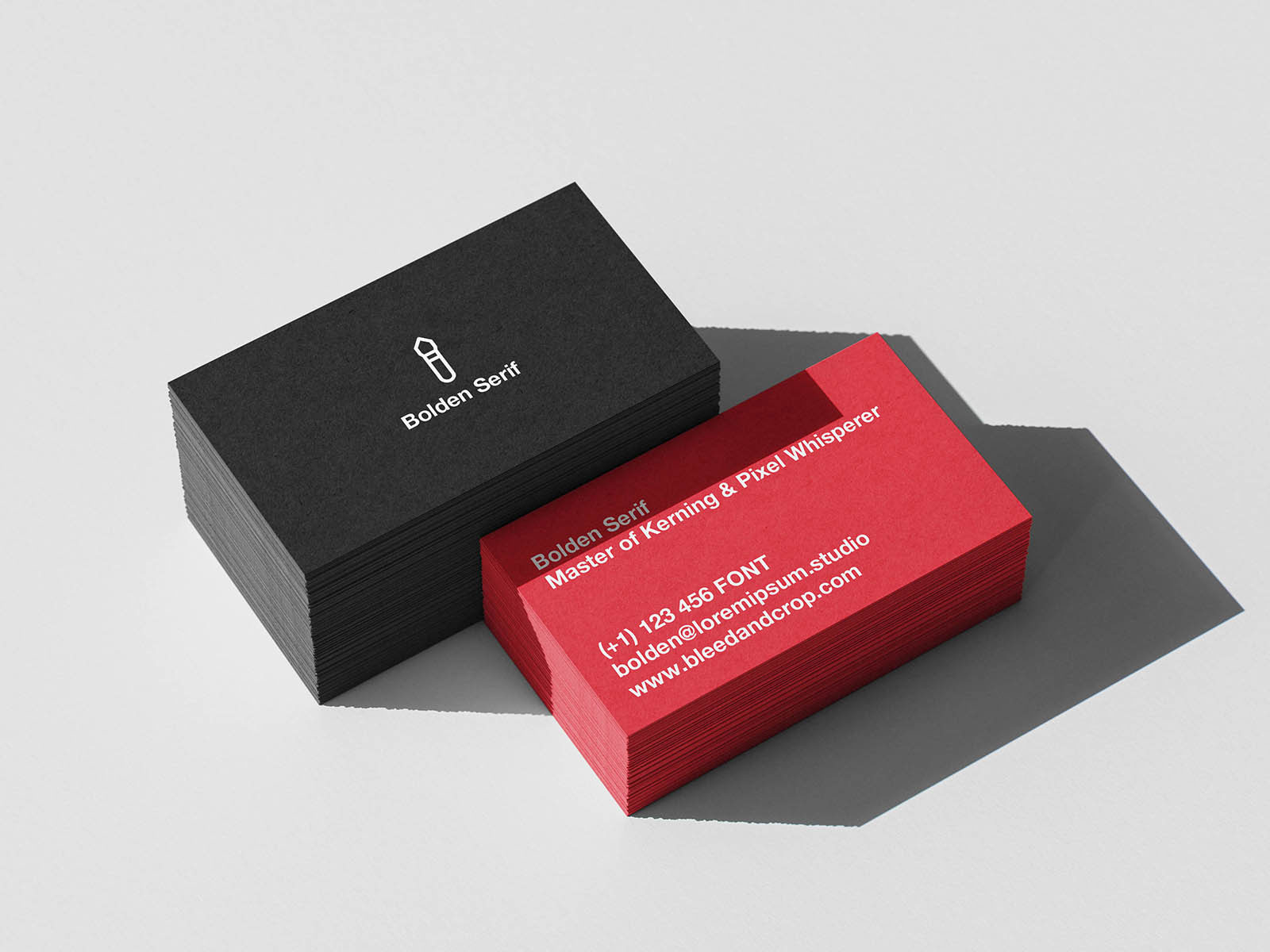 Free Stacked Black Business Card Mockup PSD template