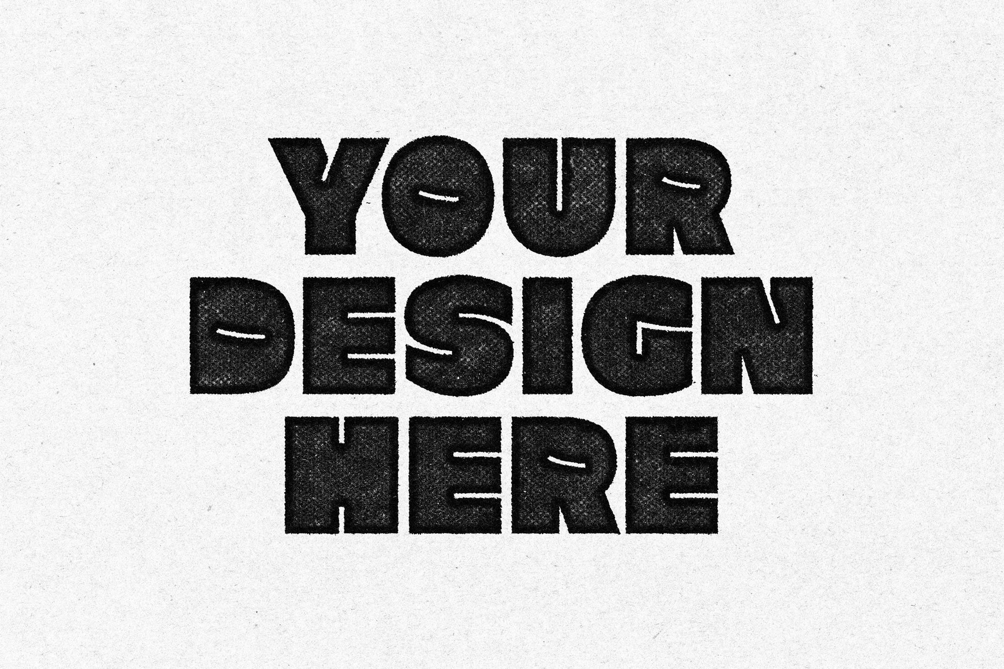 Free Stamp Print Effect / Logo Mockup PSD Template