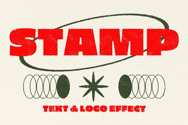 Free Stamp Text Effect / Logo Mockup PSD Template