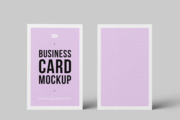 Free Standing Business Card Mockups PSD Template