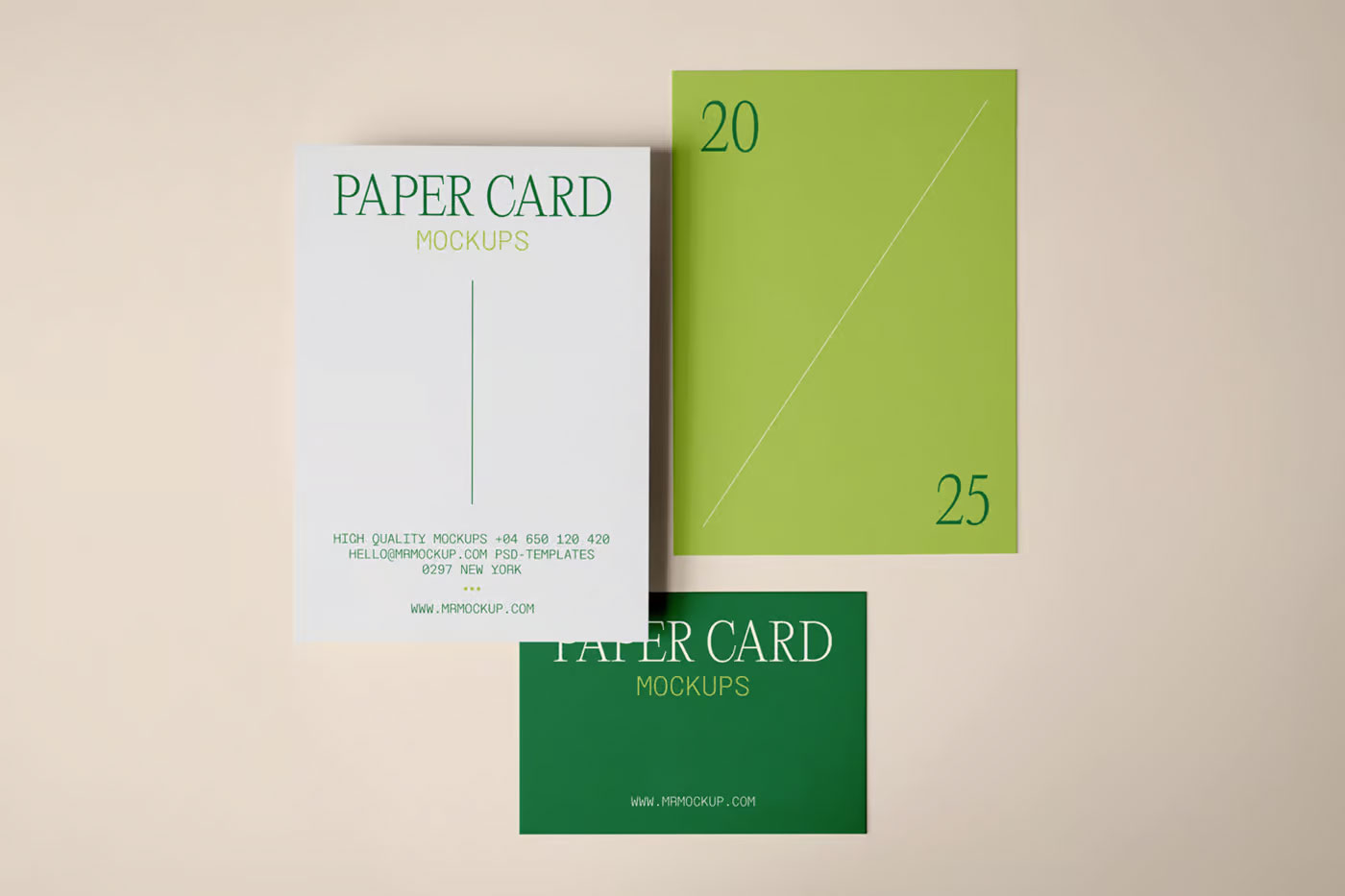Free Stationery Paper Card Mockups PSD Template