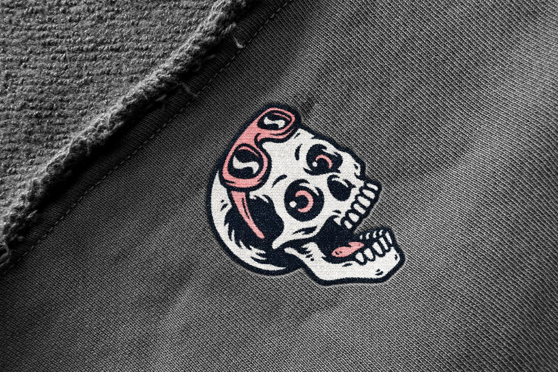 Free Stitching Embroidery Logo Mockup PSD Template