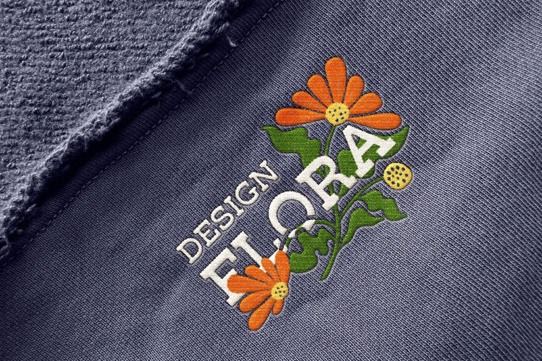 Free Stitching Embroidery Logo Mockup PSD Template