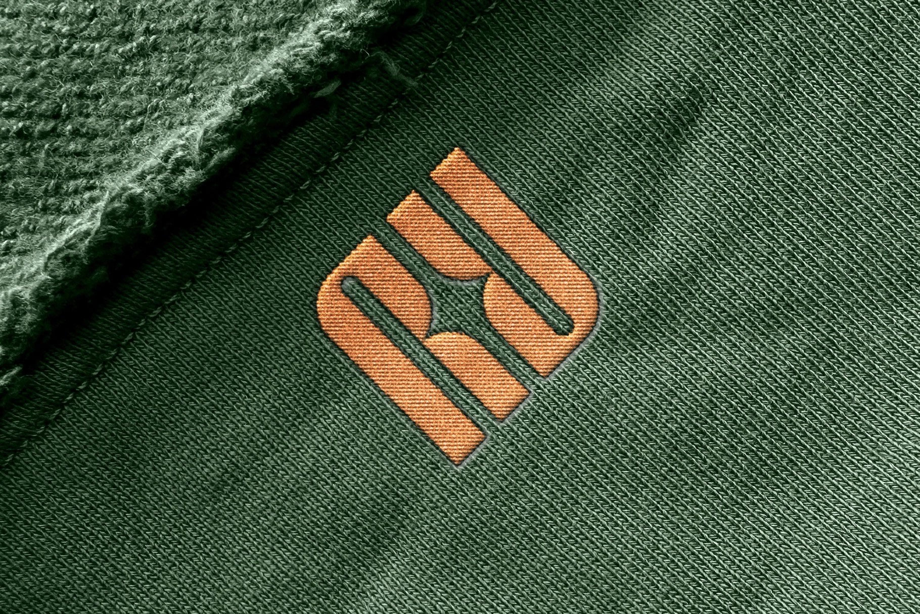 Free Stitching Embroidery Logo Mockup PSD Template