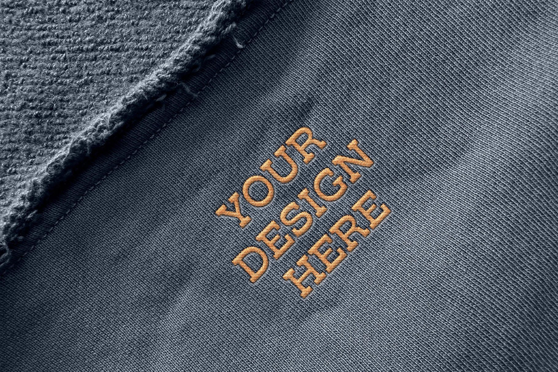 Free Stitching Embroidery Logo Mockup PSD Template