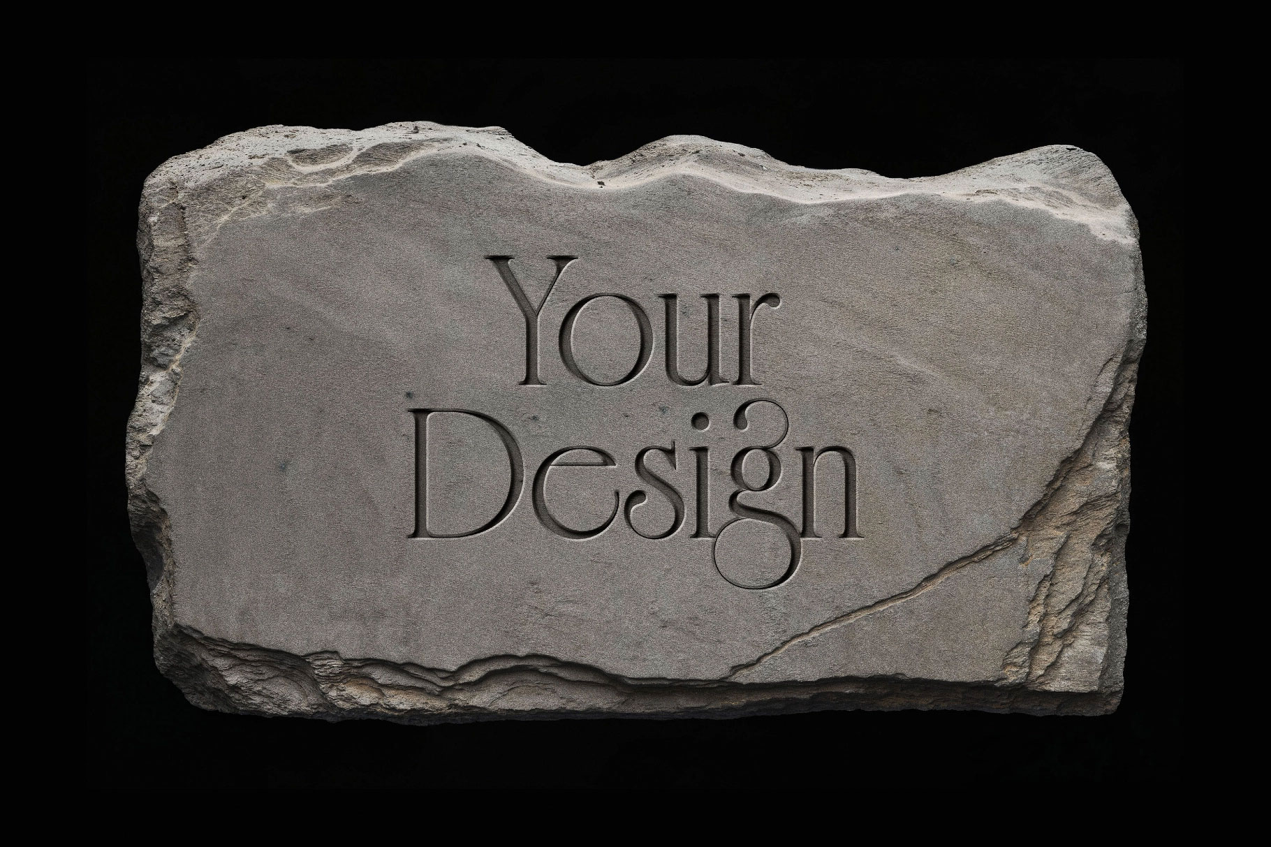 Free Stone Deboss Mockup PSD Template