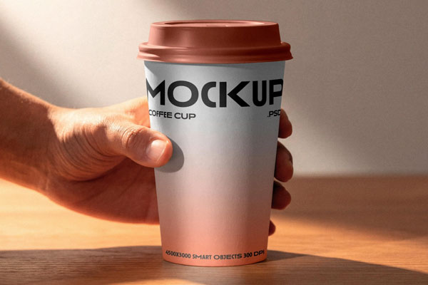 Free Takeaway Coffee Cup Mockup PSD Template