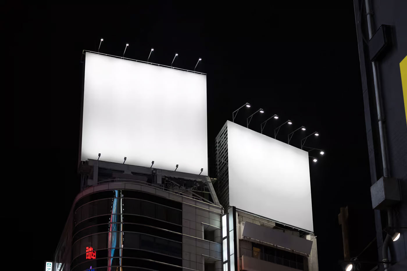 Free Two Big Billboards Mockup PSD Template