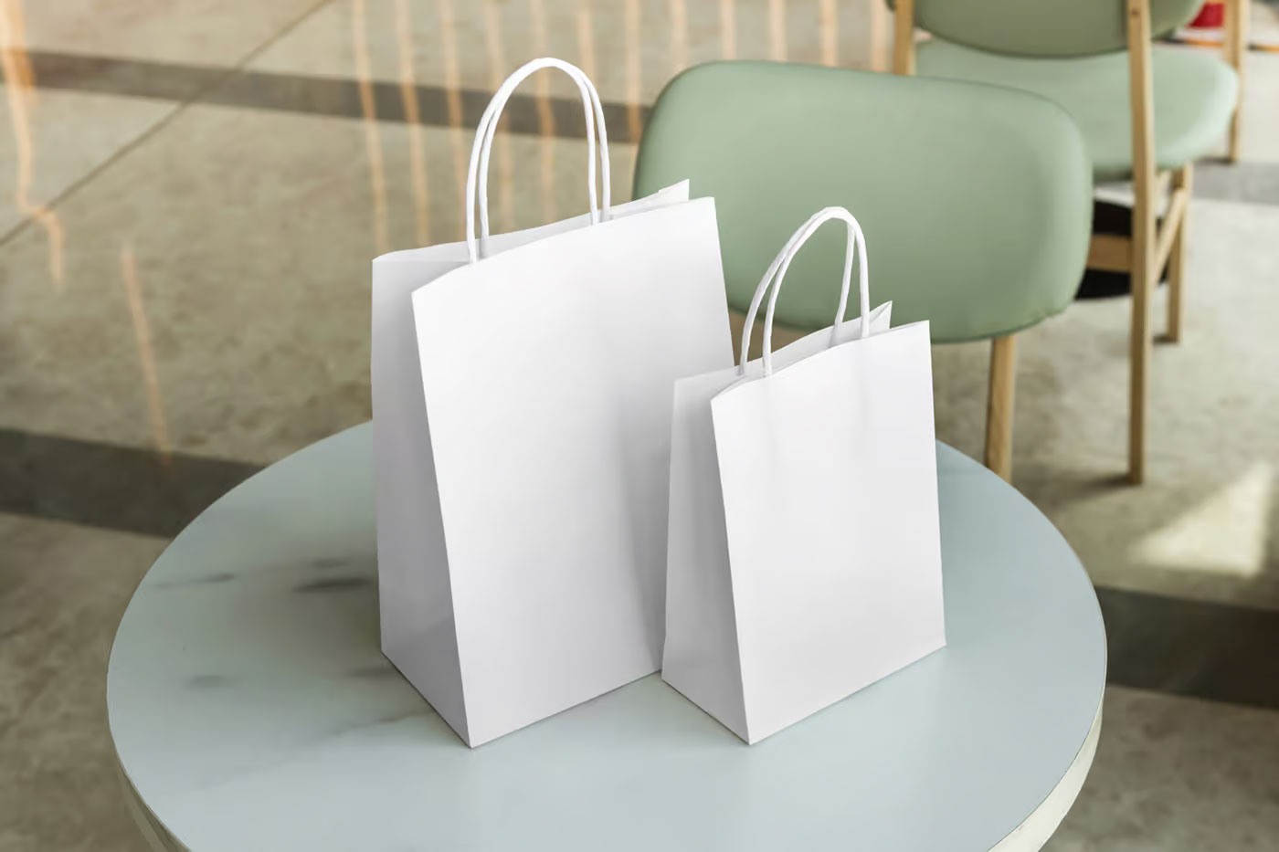 Free Two Shopping Bag Mockups PSD Template