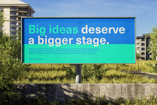 Free Urban Landscape Billboard Mockup PSD Template