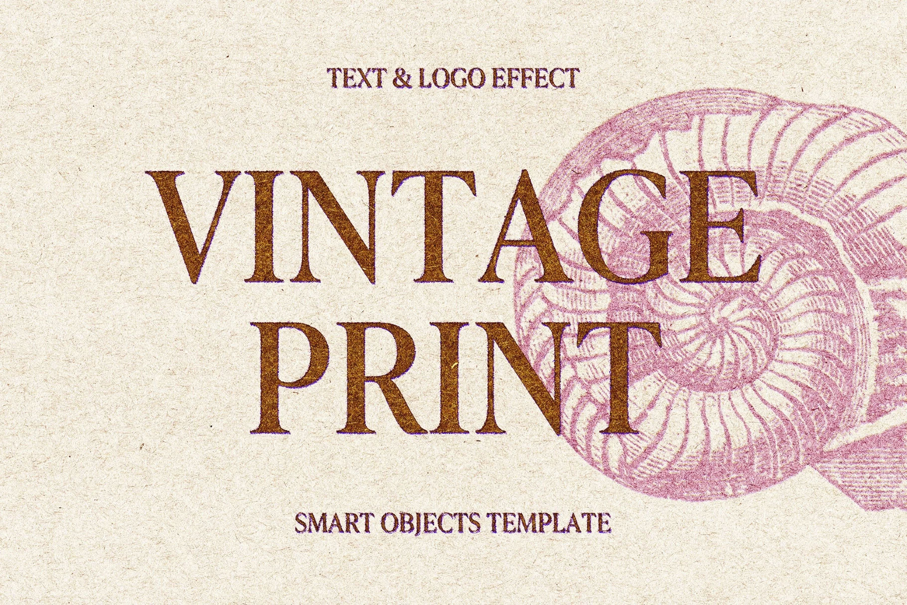 Free Vintage Grunge Print Effect / Logo Mockup PSD Template