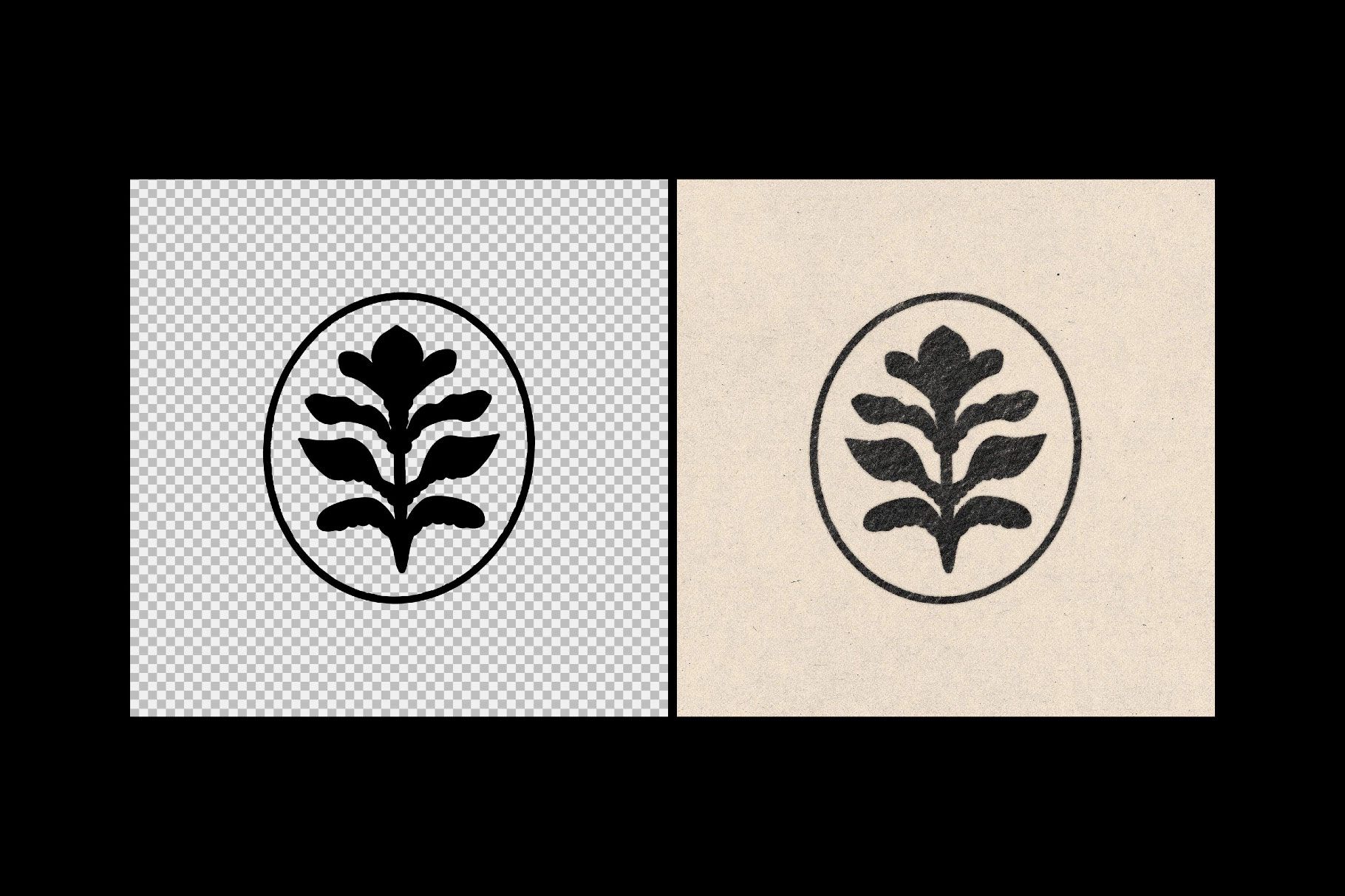 Free Vintage Paper Print Effect / Logo Mockup PSD Template
