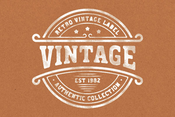 Free Vintage Stamp Effect / Logo Mockup PSD Template