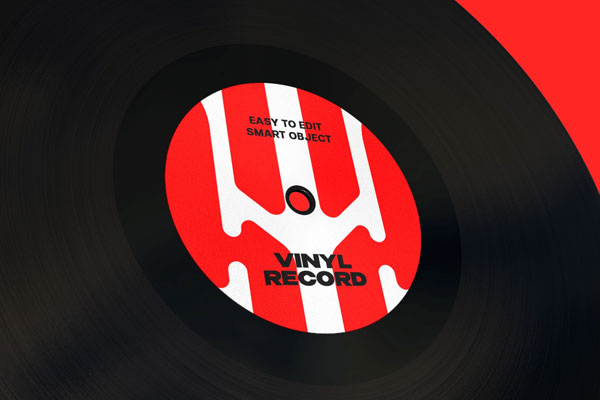 Free Vinyl Disc Mockup PSD Template