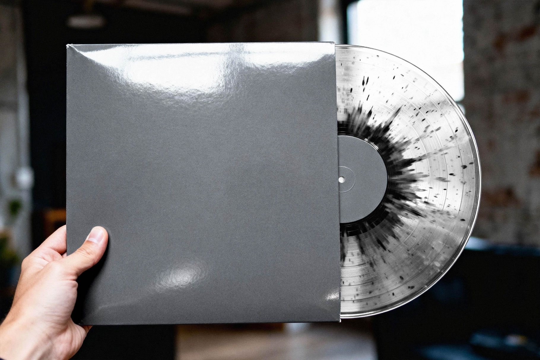 Free Vinyl Record Mockup with a Disc PSD Template