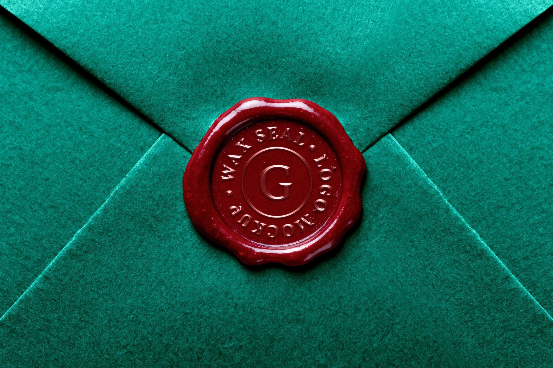 Free Wax Seal Logo Mockup PSD Template