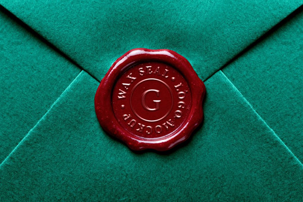 Free Wax Seal Logo Mockup PSD Template
