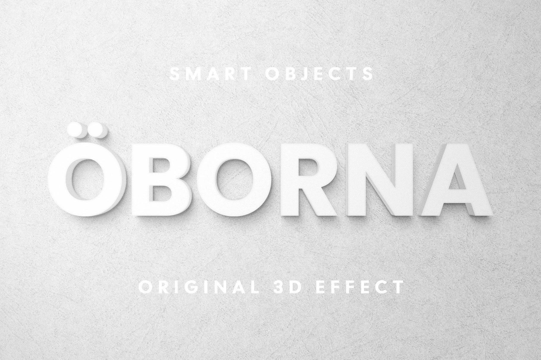 Free White 3D Signage Effect / Logo Mockup PSD Template