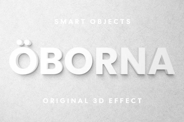 Free White 3D Signage Effect / Logo Mockup PSD Template