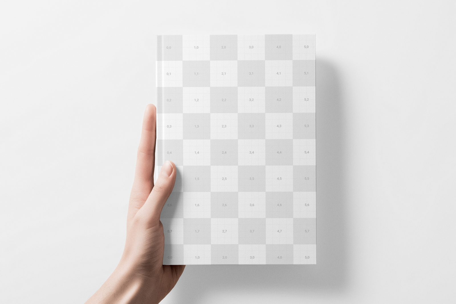 Free 6x9 Book Cover Mockup in Hand PSD Template
