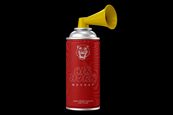 Free Air Horn Mockup PSD Template