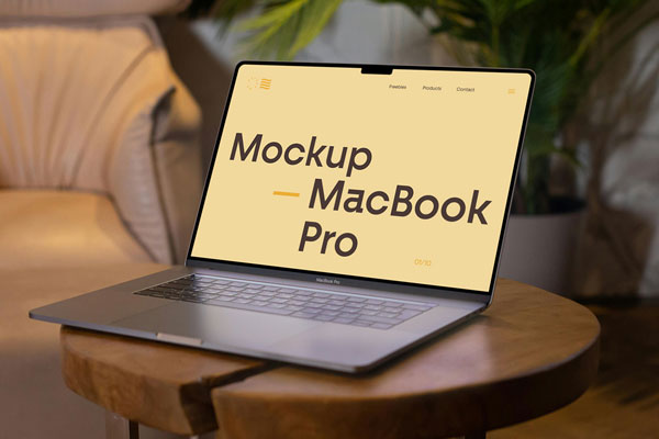 Free Apple MacBook Pro Mockup PSD Template