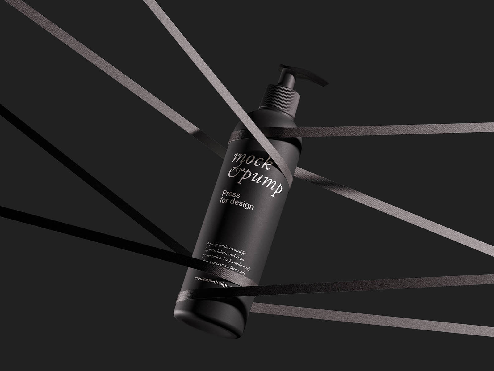Free Artistic Pump Bottle Mockup PSD Template