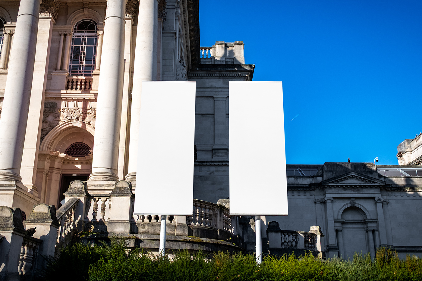 Free Banner Near Museum Mockups PSD Template