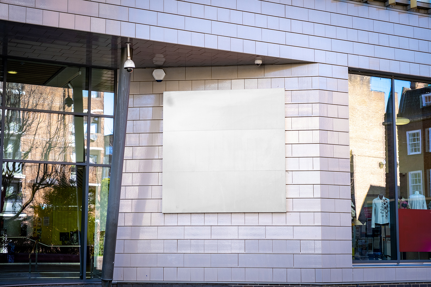 Free Big Square Signage Mockup PSD Template