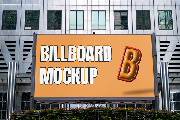 Free Billboard Before Building Mockup PSD Template