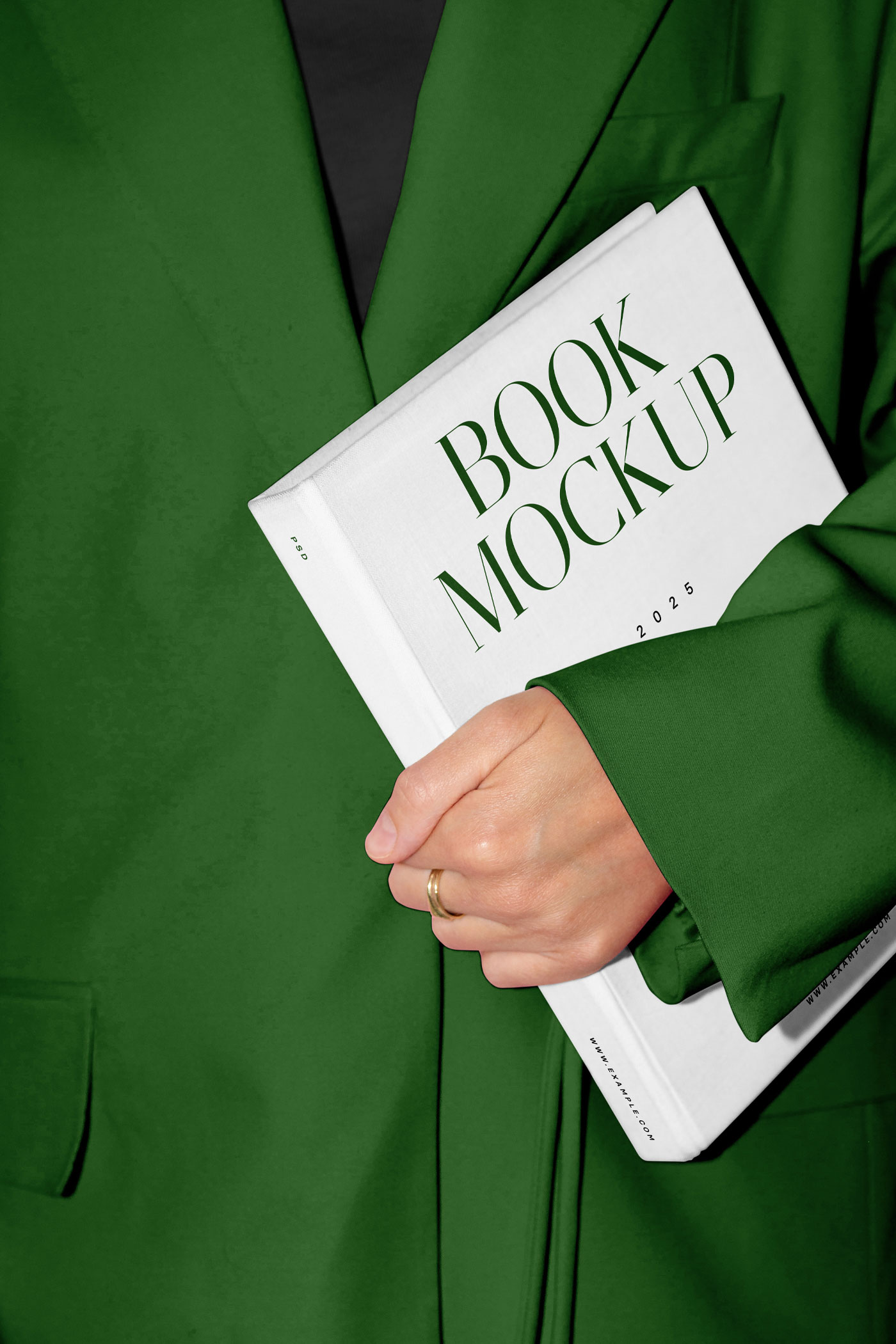 Free Book with Jacket Mockup PSD Template