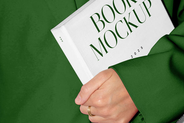 Free Book with Jacket Mockup PSD Template