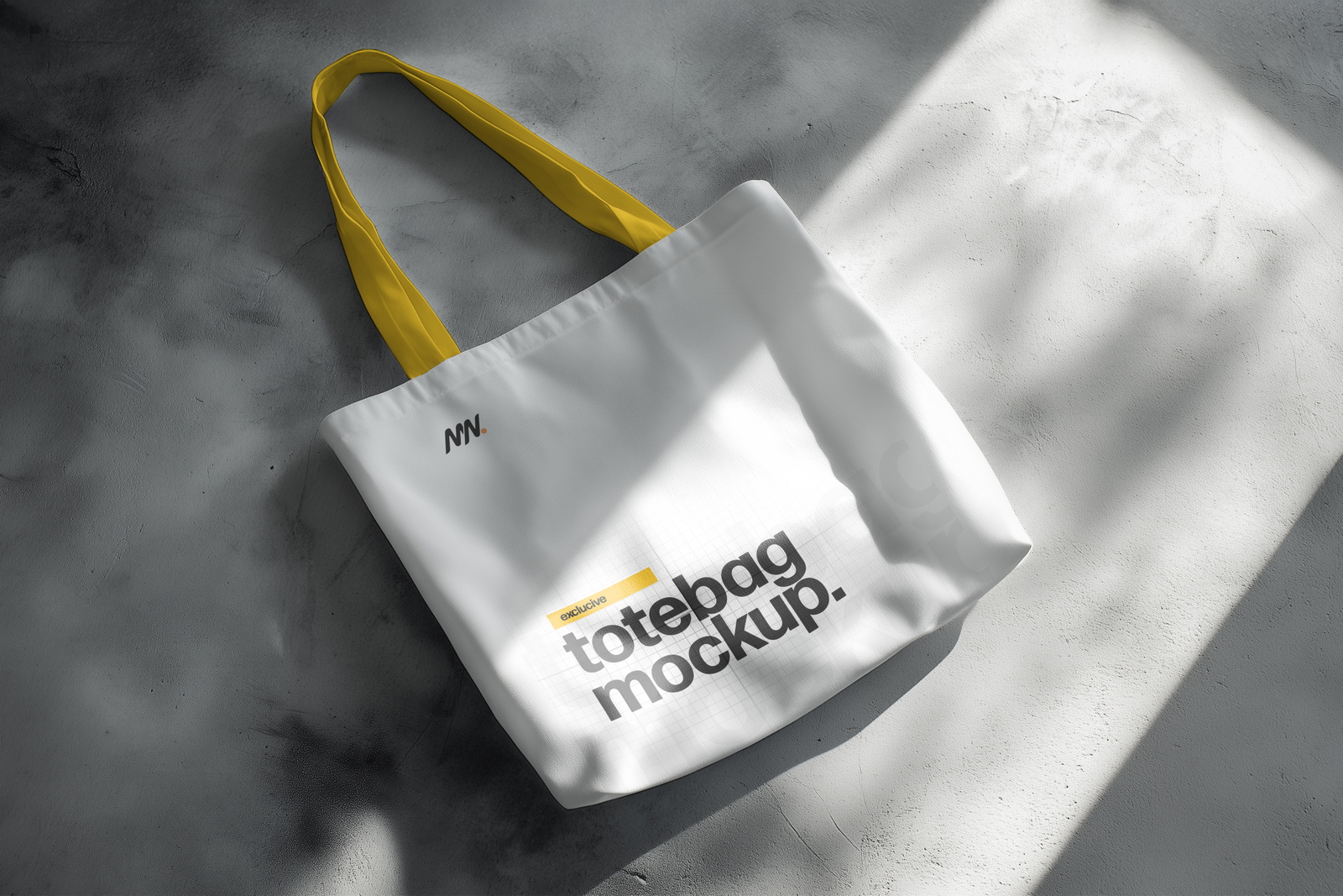 Free Canvas Bag Mockup on Floor PSD Template